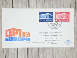 CL14 Enveloppe + Timbre Pays-Bas 1969