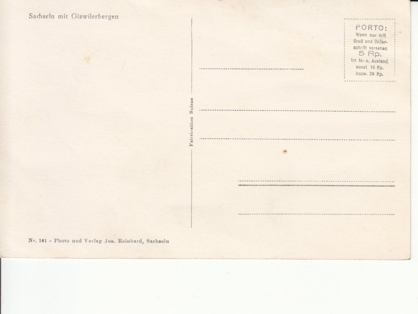 Cartoline postali: Sachseln ca. 1930 – Usato da Bürglen TG venduto da StampGraf 1