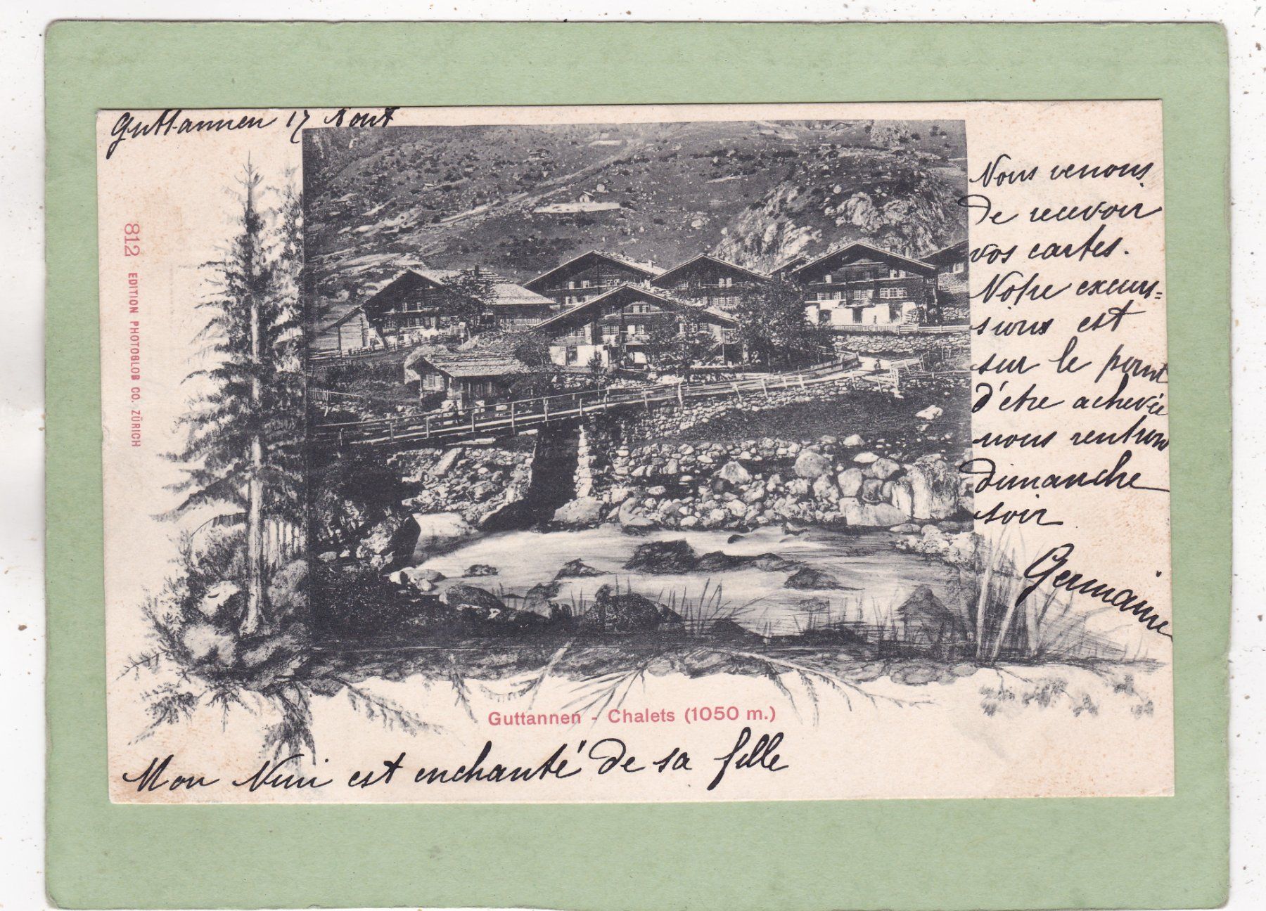 Cartes postales: Guttannen Chalets 1901 – D'occasion à Herisau par Lisegrat2008