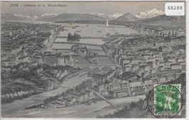 Geneve et le Mont-Blanc - Panorama