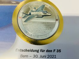 Patrouille Suisse  Numisbrief versilberte Medaille 2021