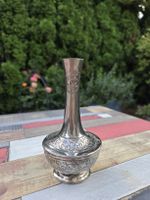 Vintage Orient-Vase  Versilberte Handarbeit mit Sonnenschirm