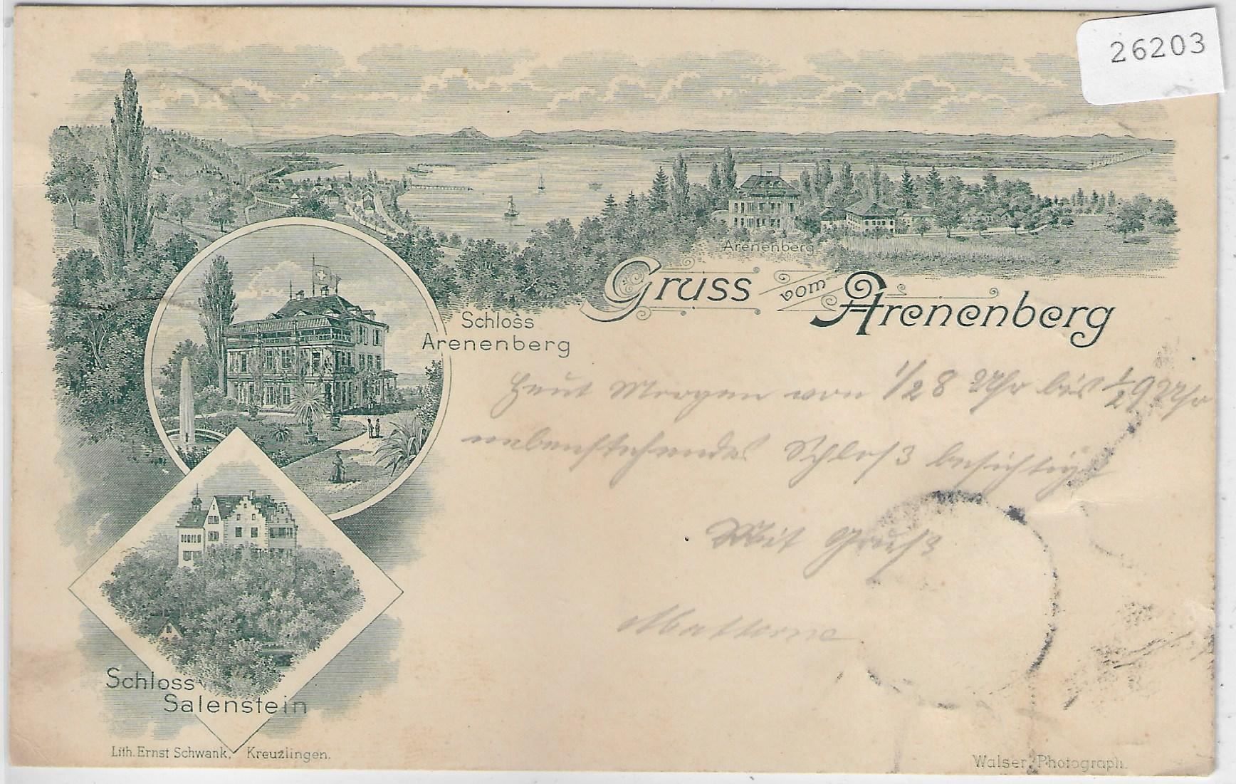 Cartoline postali: Gruss vom Arenenberg - Schloss und – Usato da Ettingen venduto da Kartenplanet