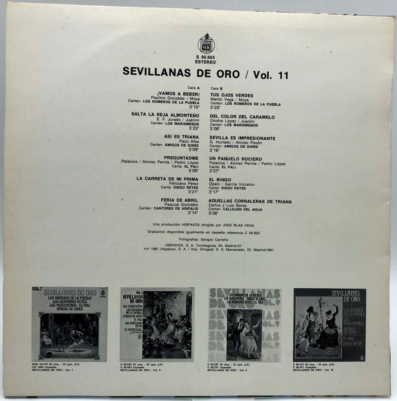 Dischi in vinile: Sevillanas de oro - Vol. XI - LP 1981 – Usato da Häusernmoos venduto da platten-teller 1