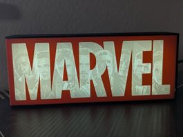 Lightbox / Lampe d'ambiance Logo Marvel avec Super-héros USB