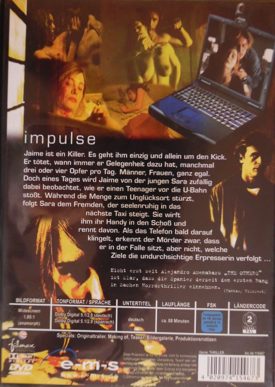 Tutti i DVDs: Impulse – Usato da Bellinzona venduto da Luna093 2