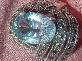 bague silber et pierres taille 59 neuf pour femme
