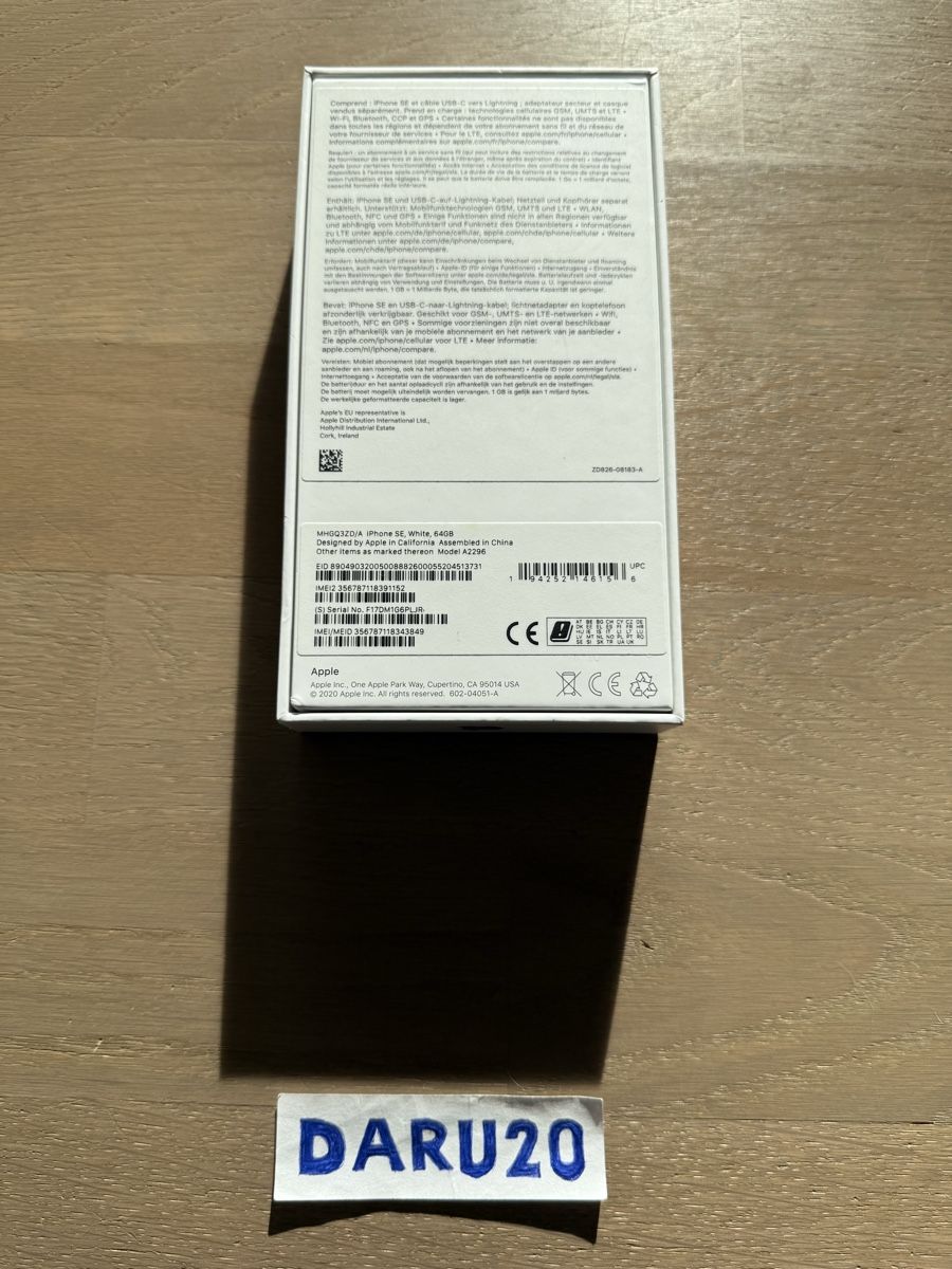 Apple Telefoni cellulari / Smartphones: iPhone SE 2020, 64GB, weiss – Usato da Einsiedeln venduto da Daru20 1
