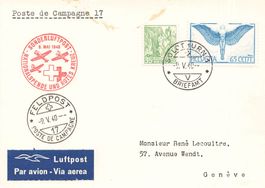 Schweiz Flugpost Sonderluftpost Rotes Kreuz 1940