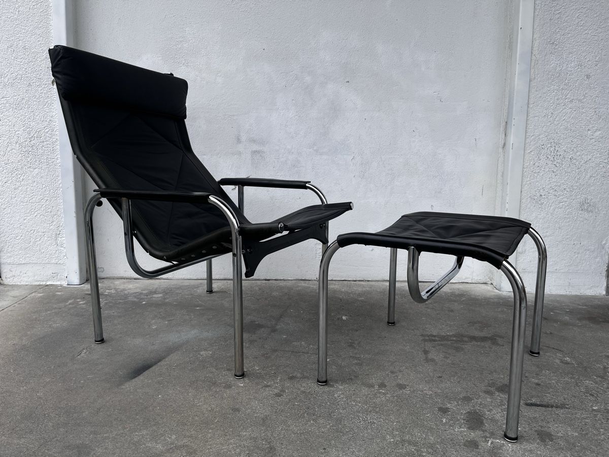 Eichenberger Poltrone: Mid Century Hans Eichenberger Sessel & Ottoman Strässle – Usato da Bern venduto da fotolog111
