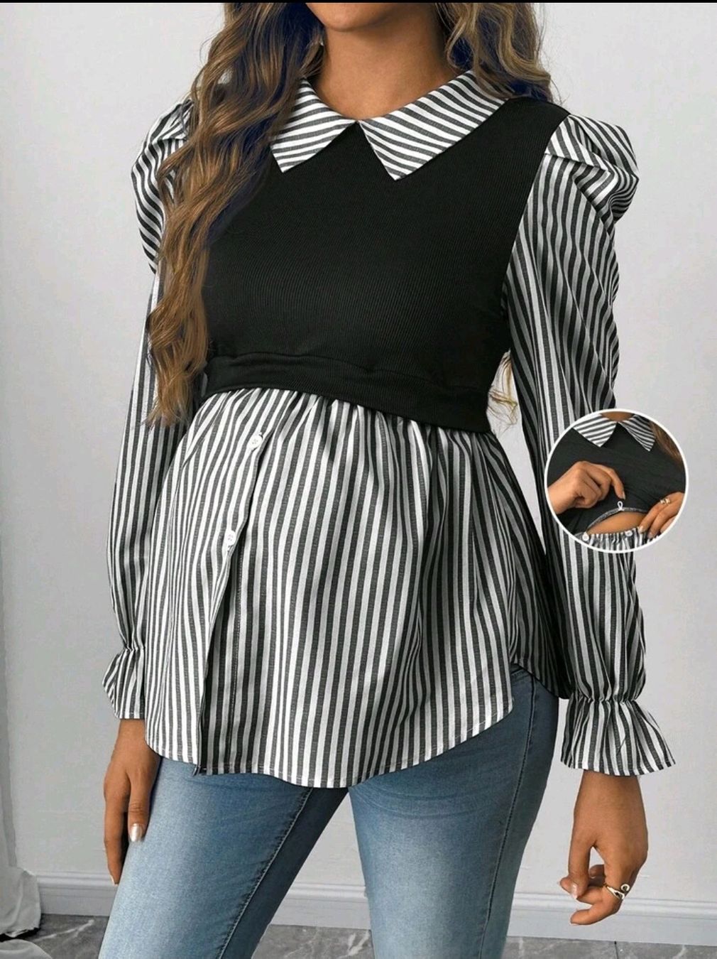 Top: Umstands-Bluse mit Stillfunktion, neu – Nuovo (secondo la descrizione) da Mettmenstetten venduto da ste_9tm8 1