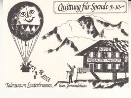 Ballonpost mit Ballon Spelterini z.G Museum Lauterbrunnen