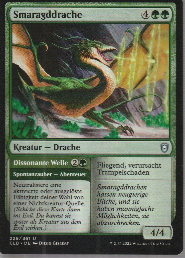 Magic The Gathering Carte collezionabili: TCG Magic The Gathering MTG CLB 229 Smaragddrache – Nuovo (secondo la descrizione) da Vezia venduto da Aquarius_Age