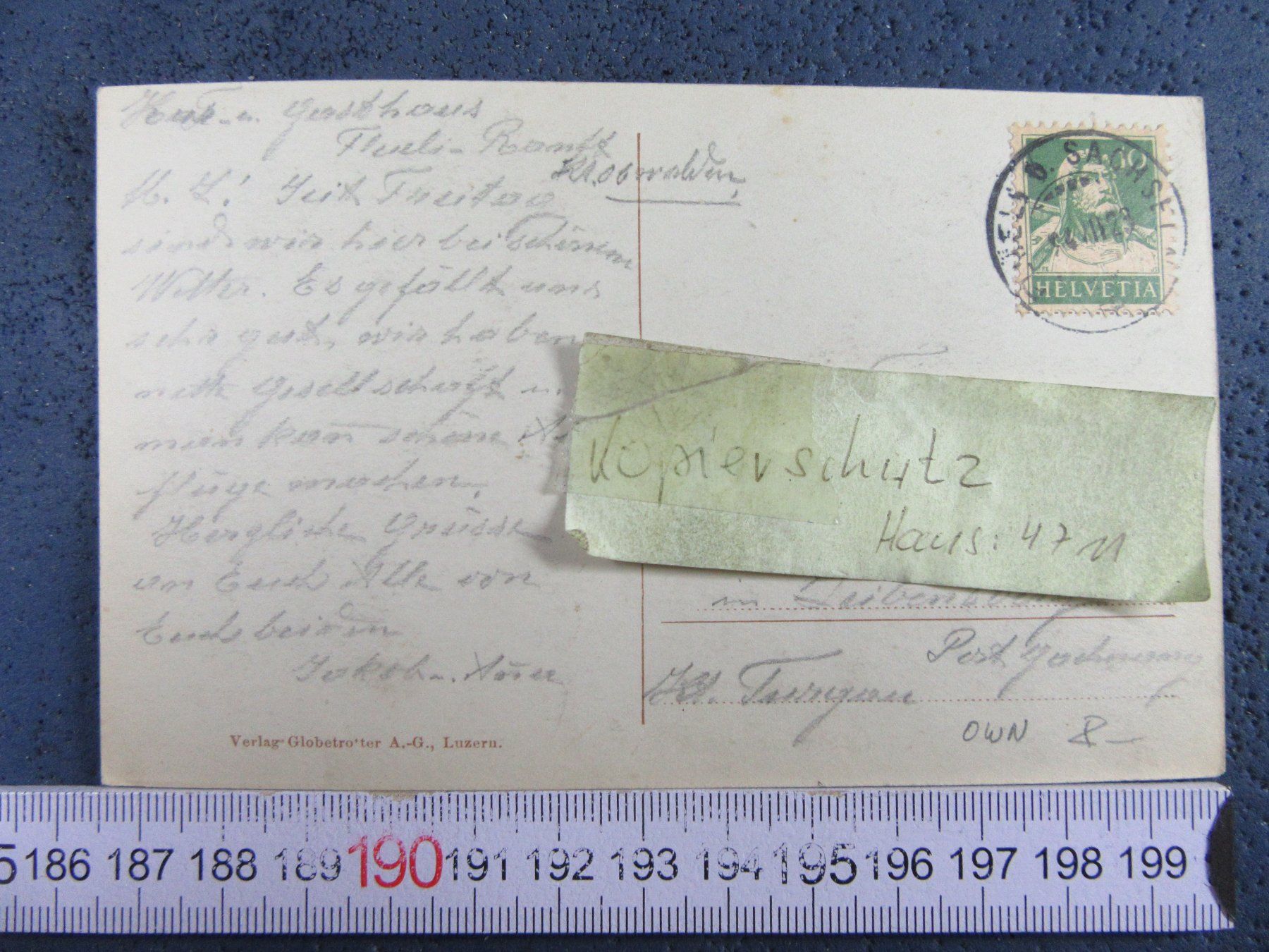 Ansichtskarten: FLÜHLI-RANFT 1923 AK O0NW – Gebraucht aus Ettingen von Hausi4711 2