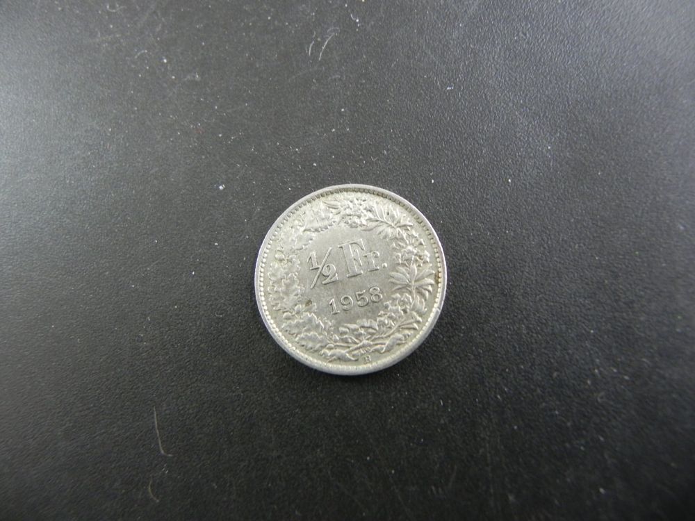 Schweiz 50 Rappen 1958 B Silber (Gebraucht) in Biel/Bienne für CHF 1 ...