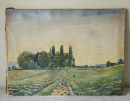 Theo Glinz - huile - 49x66 - 1921 - Paysages (champêtre)