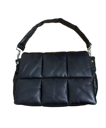 Stand Studio Wanda Clutch Bag Leder Schwarz Handtasche