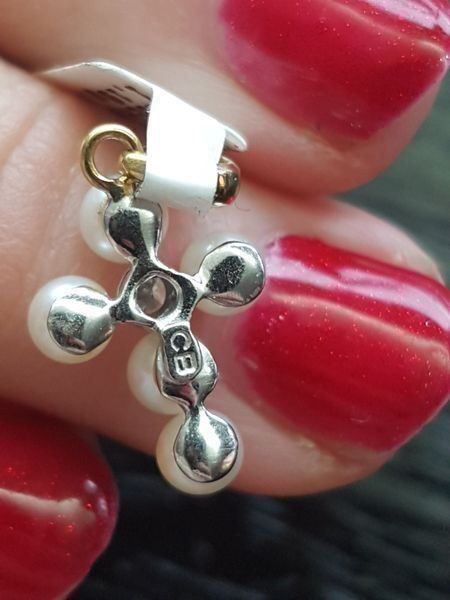 Catenine: 750 Goldkreuz, mit Brillant und Perlen – Nuovo (secondo la descrizione) da Unterägeri venduto da Altgoldschmuck 3