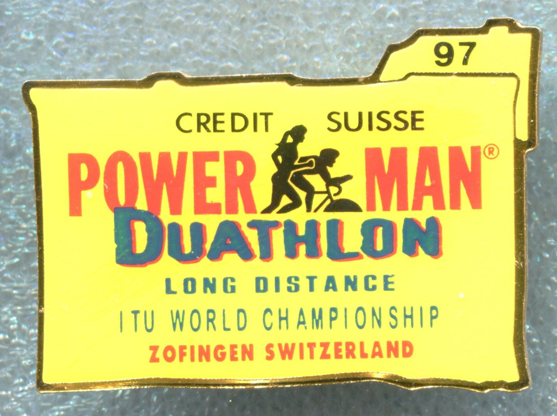 Plaquettes & Badges: CREDIT SUISSE  POWER MAN DUATHLON '97 – D'occasion à Winterthur par Sammleroase