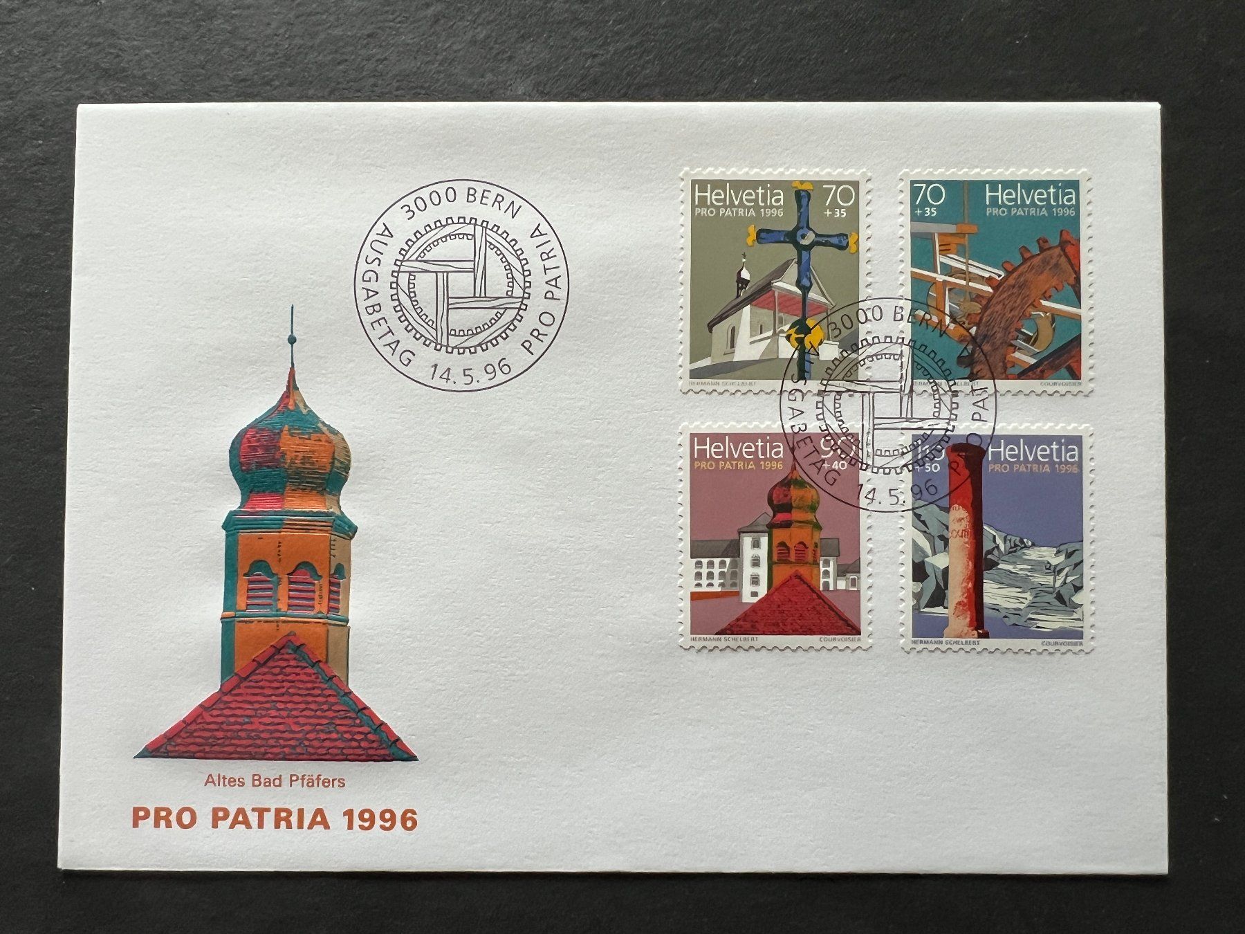 Alle Briefmarken: Pro Patria FDC 1996   (M220) – Gebraucht aus Hinwil von Sidi4