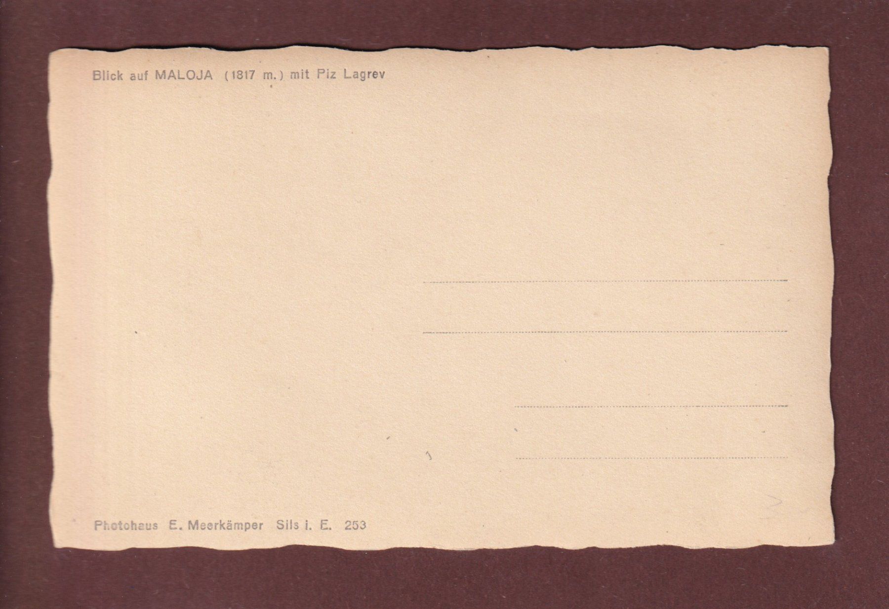 Cartoline postali: Blick auf MALOJA - Piz Lagrev – Usato da Pully venduto da nicecards 1