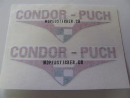PAAR Abziehbild Condor-Puch X30 Velux Tank Emblem