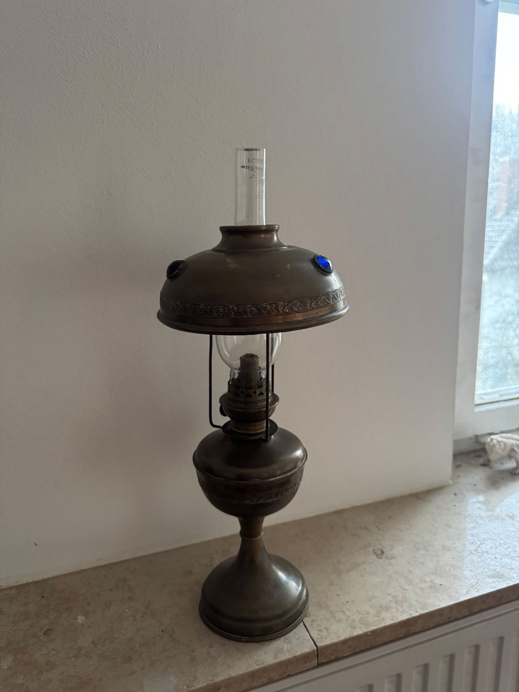 Lampade: Antike Jugendstil Petrollampe Lampe Leuchte – Usato da Zürich venduto da Zuerich_Seebach