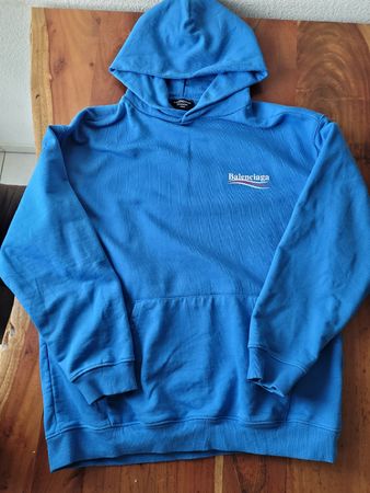 Balenciaga Hoodie, blau, neuwertig, Grösse M, Oversized