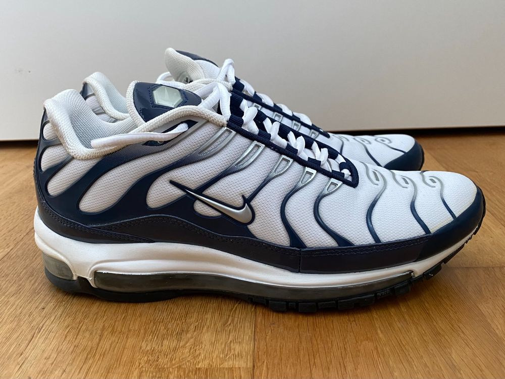 Nike Air Max 97 Plus Tuned Gr. 43 Weiss Blau Kaufen auf Ricardo