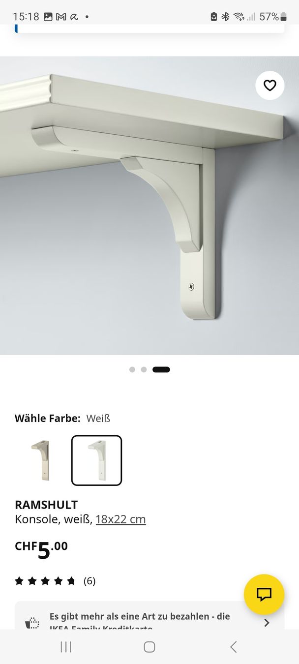 Ikea Scaffali: Wandregal "Ekby Aleks" mit "Ramshult", NEU – Nuovo e nell'imballaggio originale da Suhr venduto da Joburgerli 2