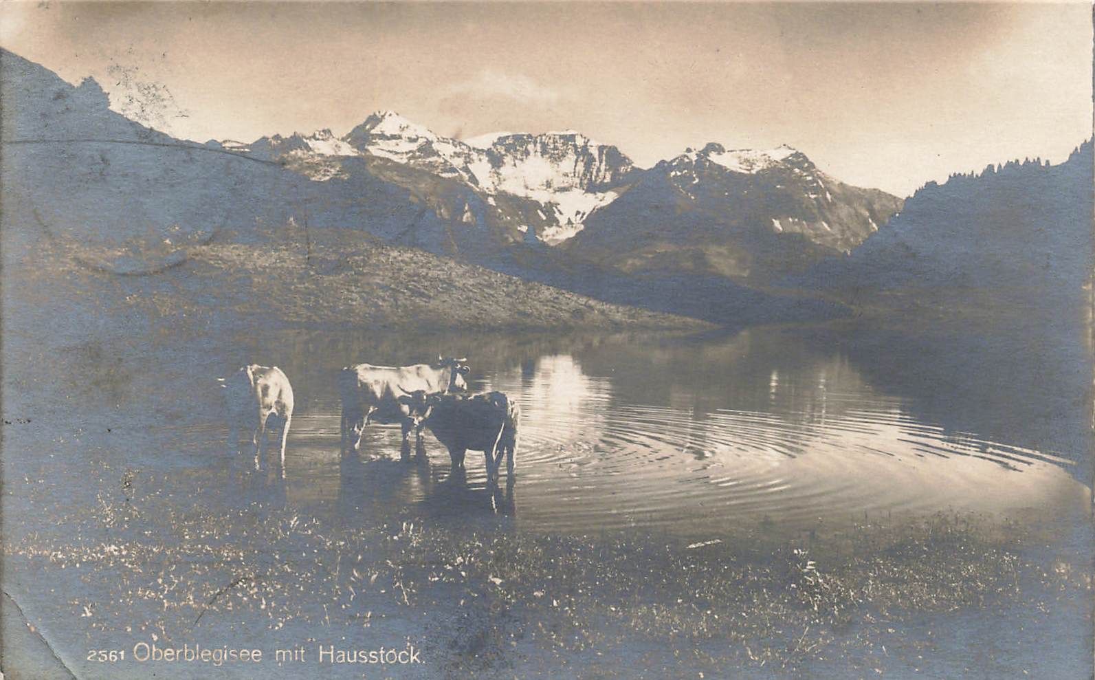 Cartoline postali: Oberblegisee mit Hausstock – Usato da Biasca venduto da Blenio71