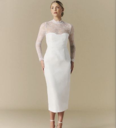 Elegantes Brautkleid mit Spitze, Size 12
