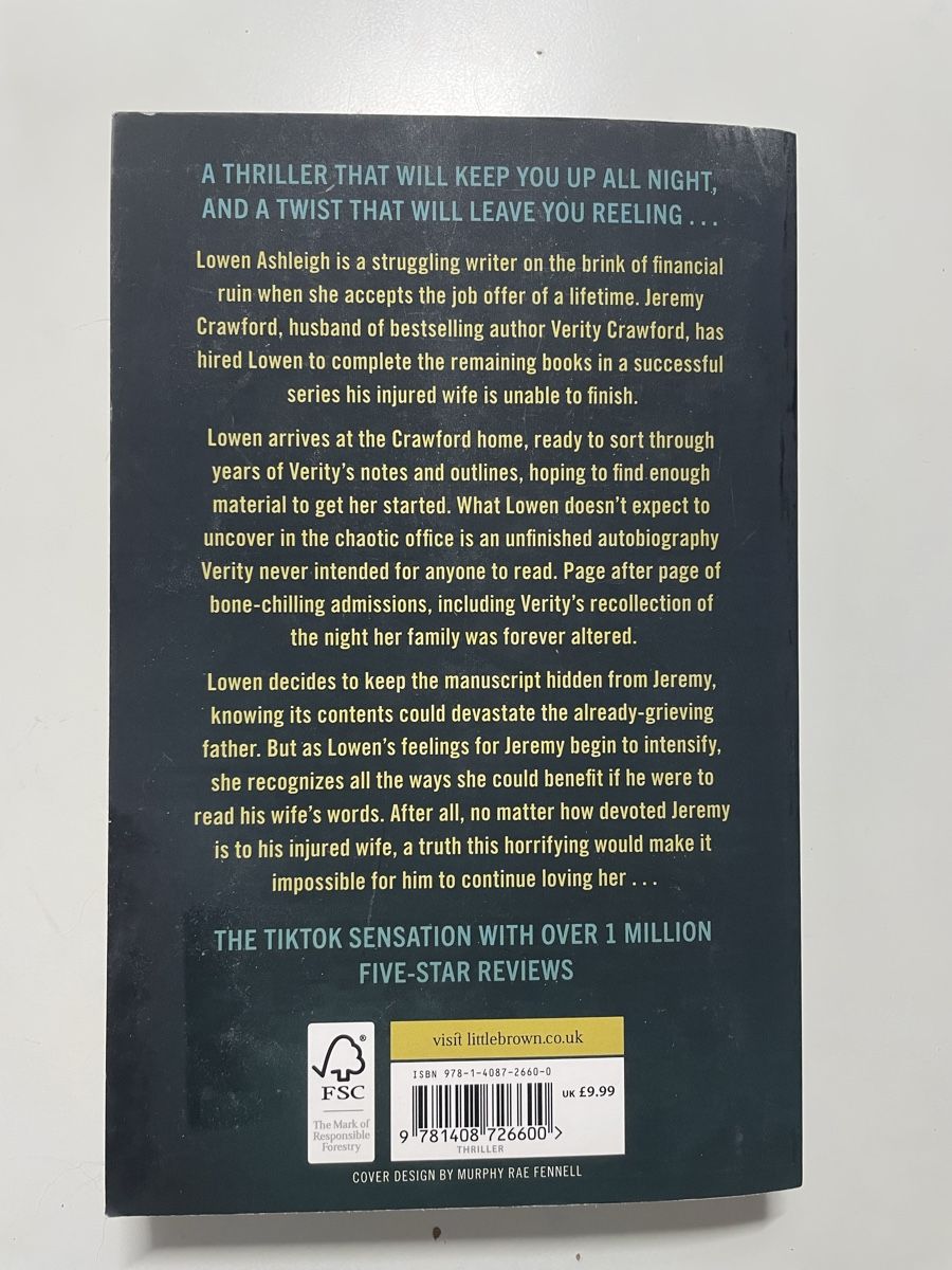 Libri: Verity - Colleen Hoover (neu) – Nuovo (secondo la descrizione) da Langendorf venduto da sven06 1