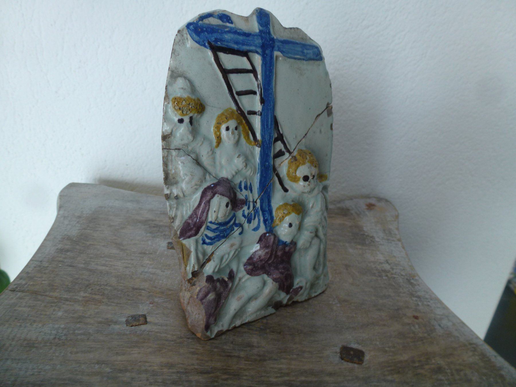 Skulpturen & Statuen: Frühe geistliche Fayence / Keramikfigur – Gebraucht aus Esslingen von eintagammeer 1