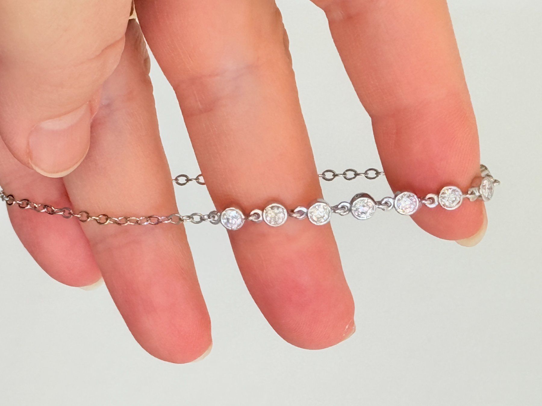 Bracelets: 3mm Moissanite Bracelet 7" – Neuf avec emballage d'origine à Genève par AGBERG 5