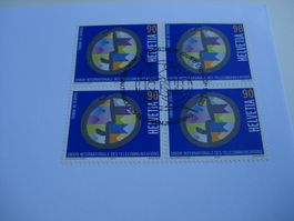 Sondermarke 2003, ITU, FDC Einzel + 4erblock, 2 Bel