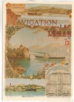 LAC LEMAN Werbung Navigation Dampfschiff