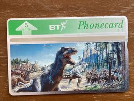 Telefonkarte British Telecom BTO068 Dinosaurier ungebraucht