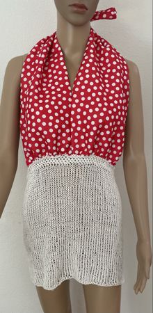 Kleid rot-weiss gepunktet Grösse M neu
