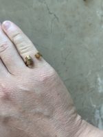 Ring goldfarben geometrisch verstellbar neuwertig