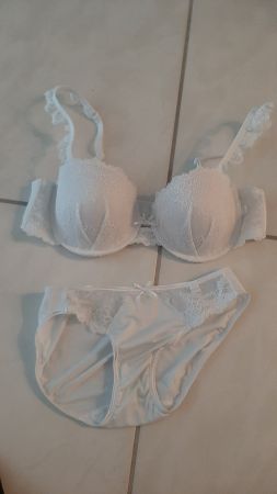 K..54 R) Unterwäsche Set ca. Gr. 75 B weiss Unterhose ca. S