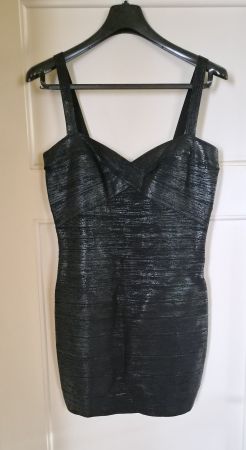 Hervé Léger Bandage Cocktailkleid Schwarz XL Neu inkl. Tags
