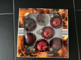 Christbaumschmuck, Weihnachtskugeln Echtglas Krebs