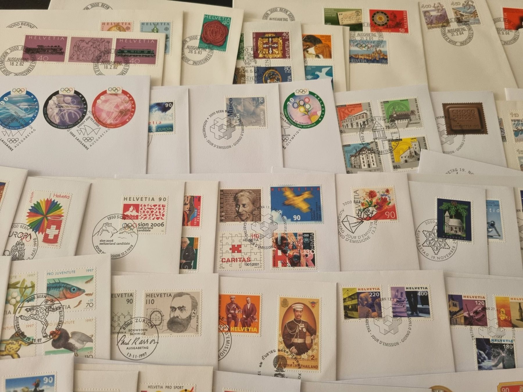 Alle Briefmarken: Lot mit 200 FDC Briefe Schweiz – Gebraucht aus Gümligen von Geniusbuy 8