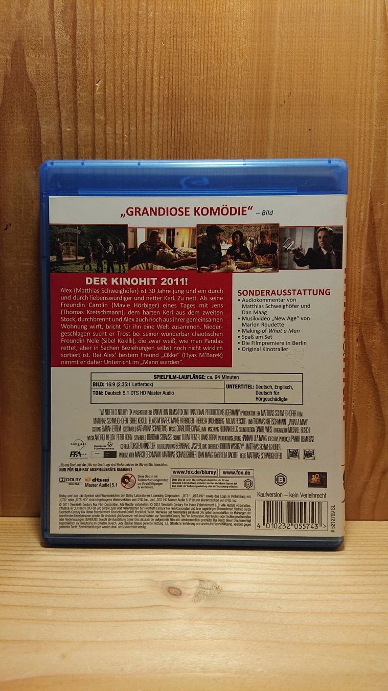 Alle DVDs: WHAT A MAN Blu-Ray mit Matthias Schweighöfer – Gebraucht aus Wilderswil von Exebub 1