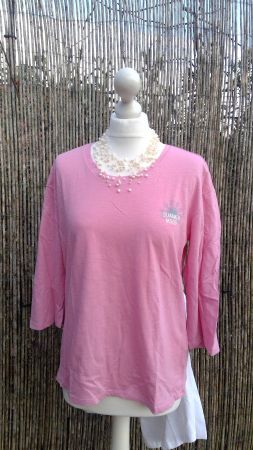 Lot 2x Sweat rose & blanc, taille M, NEUF