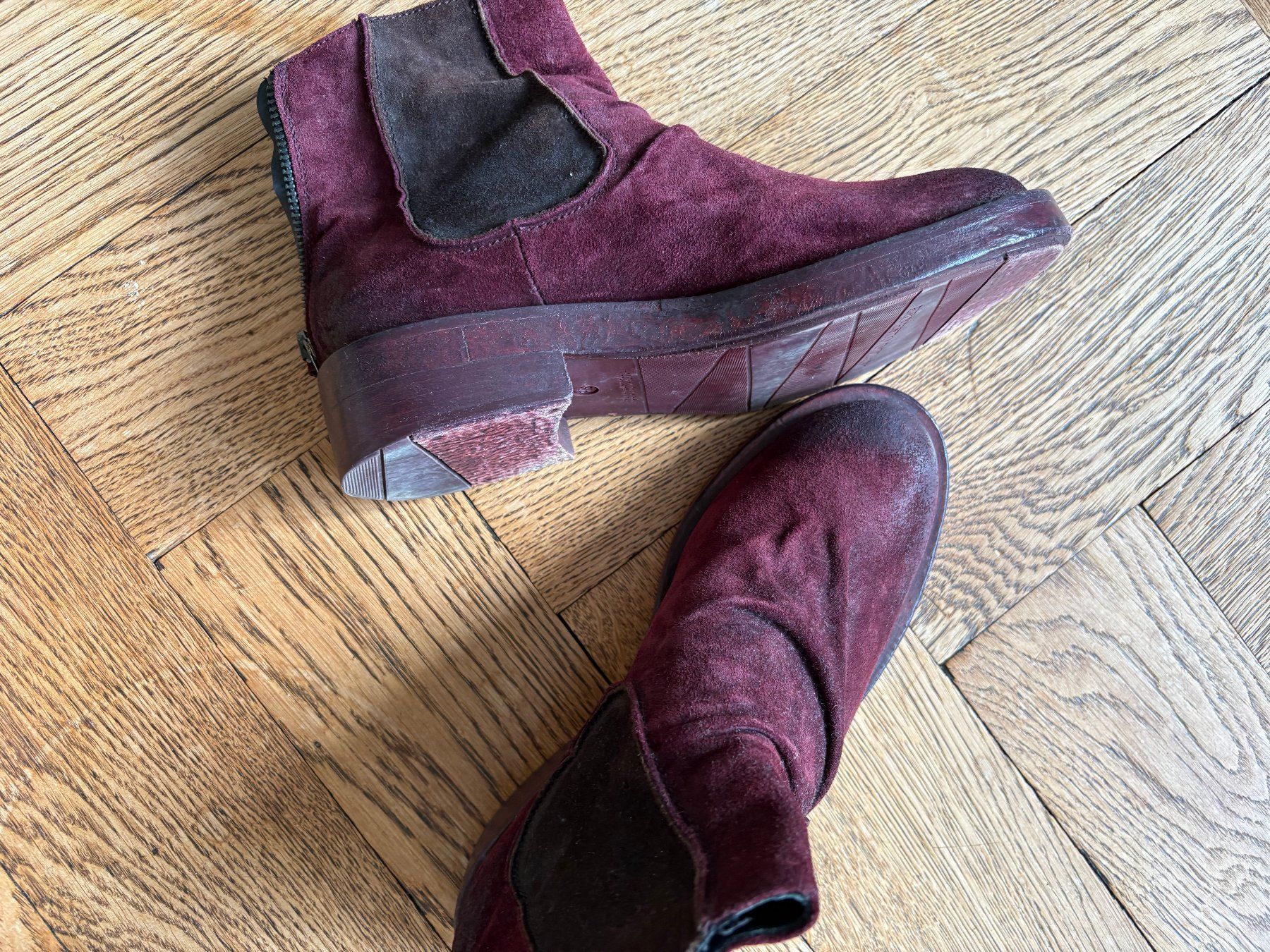 Scarpe da donna: ungetragene Stiefelette Ernesto Dolani dunkelrot – Nuovo (secondo la descrizione) da Solothurn venduto da crichi9902 1
