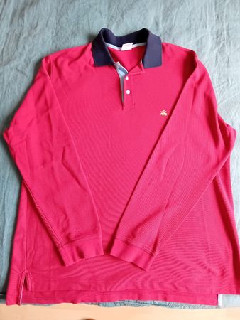 Rotes Langarm-Poloshirt für Herren von Brooks Brothers, L