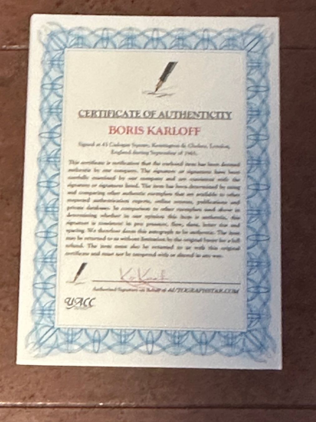 Autografi: Originalautogramm von Boris Karloff mit COA – Usato da rafz venduto da Ttt0071 1