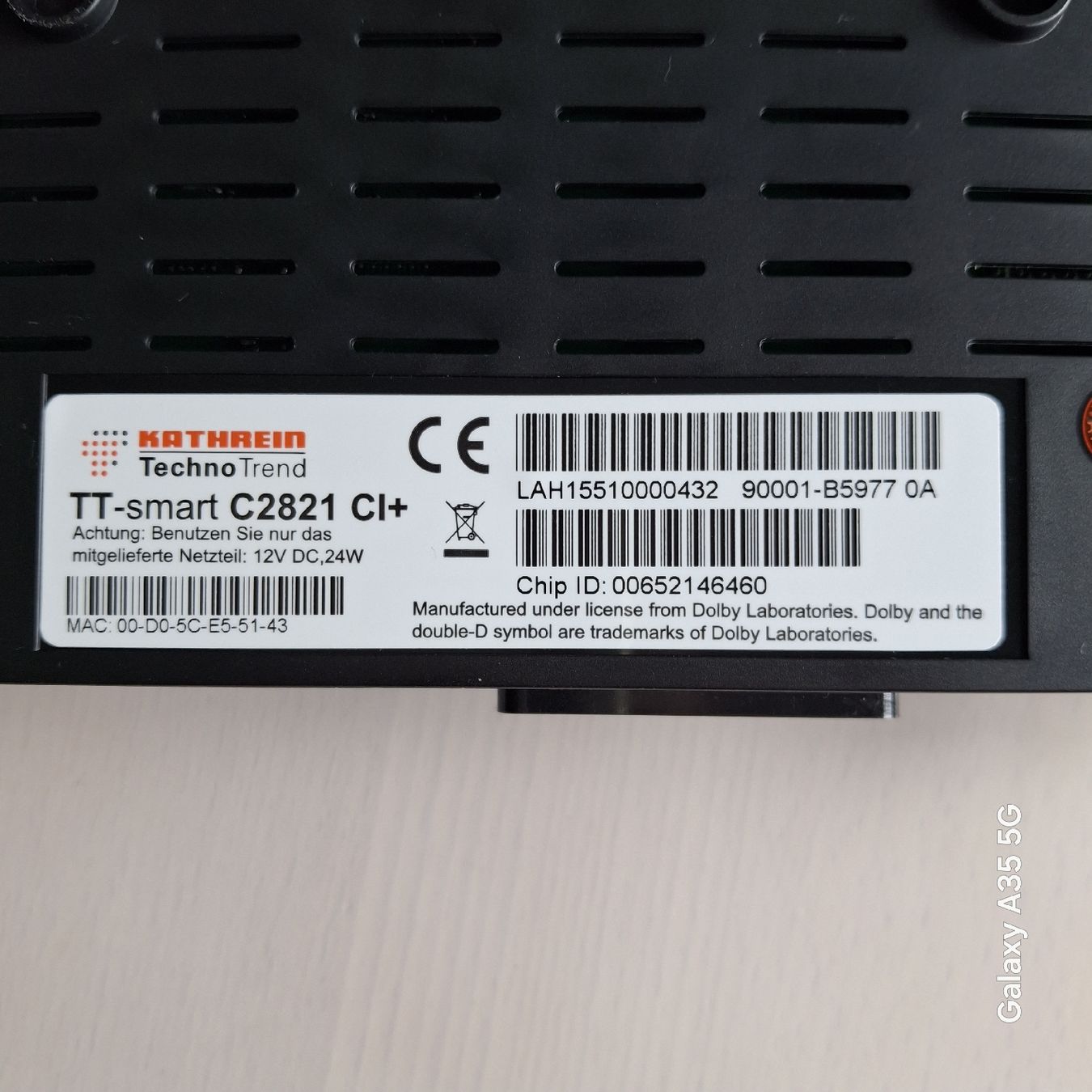 Kathrein Récepteurs: Kathrein TechnoTrend TT-smart C2821 CI+ Kabelreceiver – D'occasion à Oftringen par Reggio 1